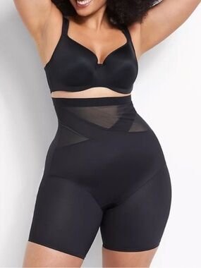 Cacique Ultra High Waist Thigh Shaper Black Shapewear